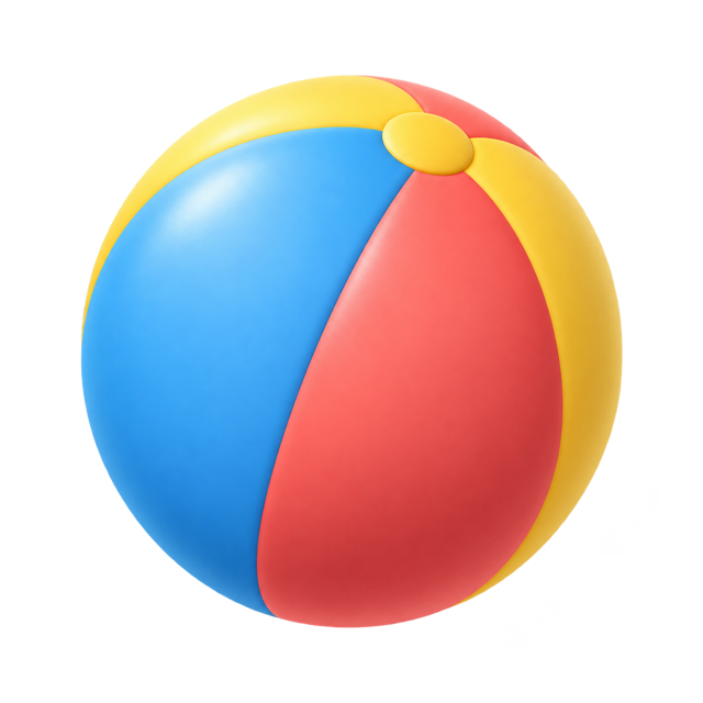 Bean’s colorful illustrated toy ball